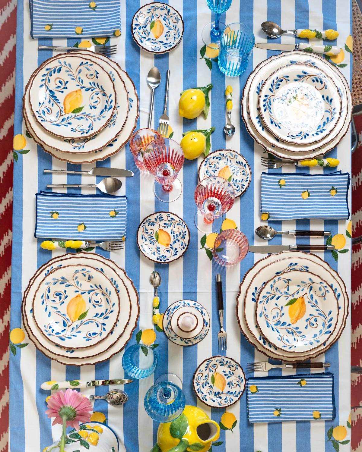 Les Ottomans Positano POC02 middagstallerken citron