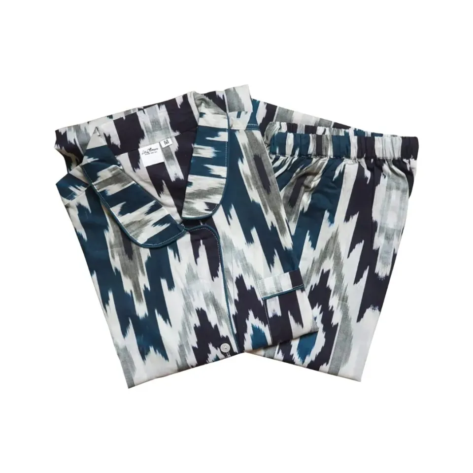 Les Ottomans PJ05 pyjamas bomuld ikat