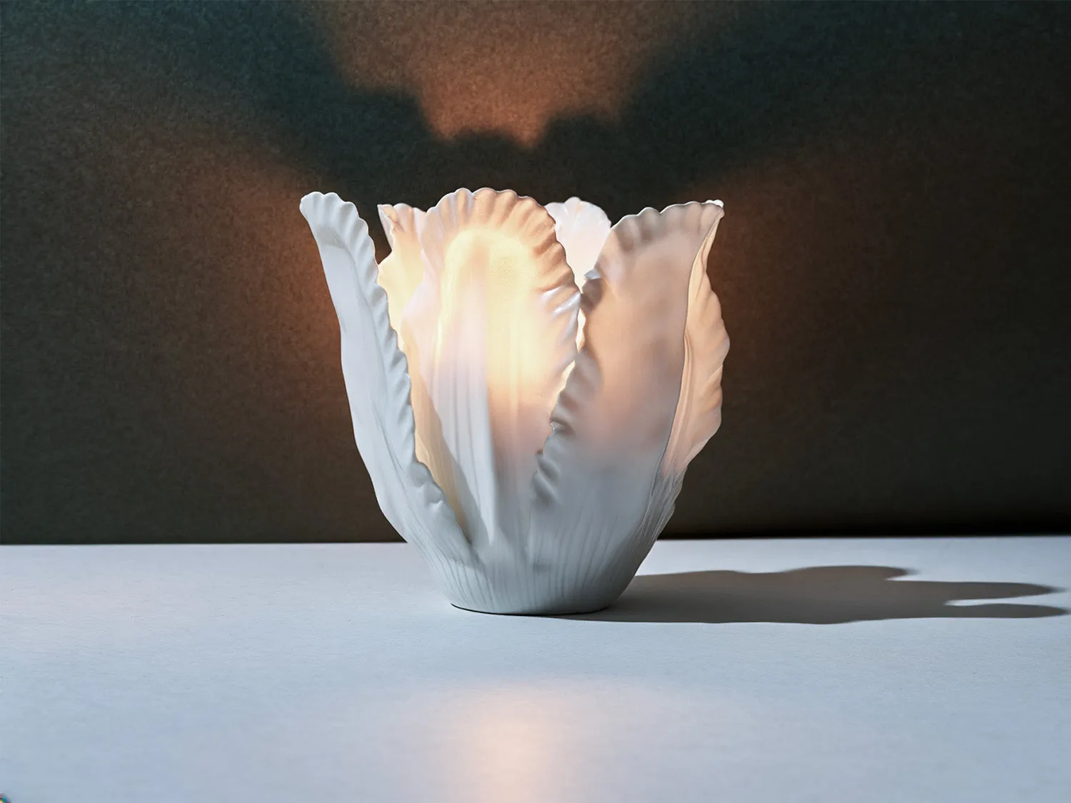 Nymphenburg Tulipan fyrfadsstage porcelæn