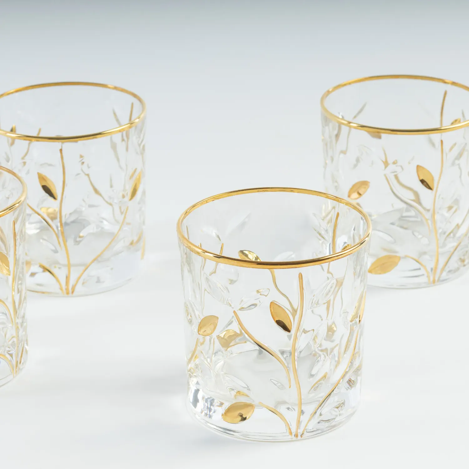 Les Ottomans CG03 glas med guld 4 stk