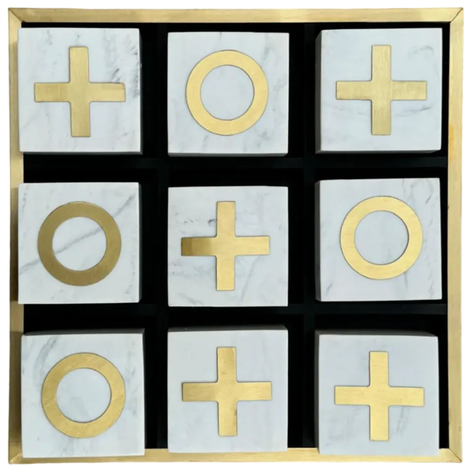 Les Ottomans Gioco del Tris kryds og bolle spil resin