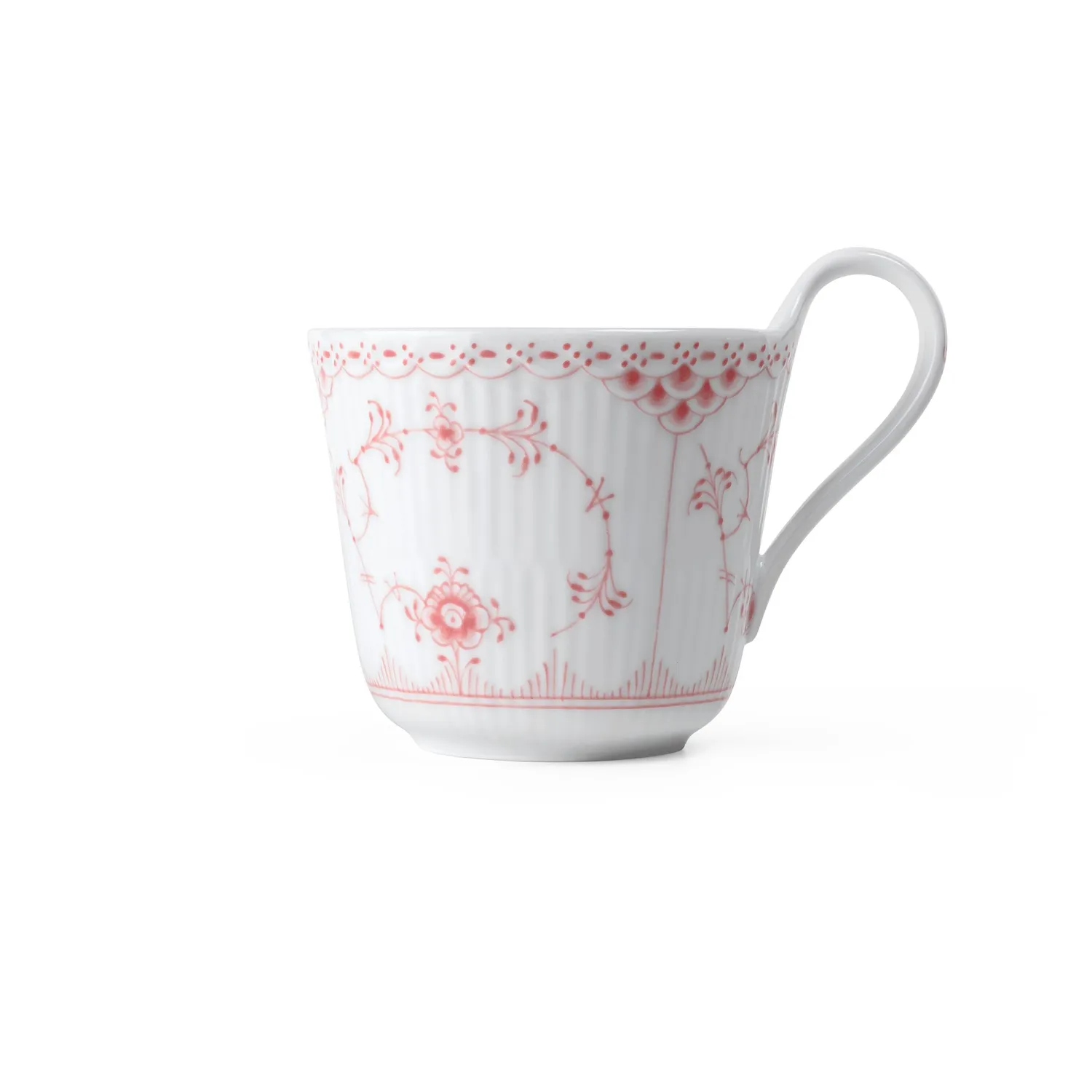Kgl. Porcelæn Koral Halvblonde højhankskop 33 cl