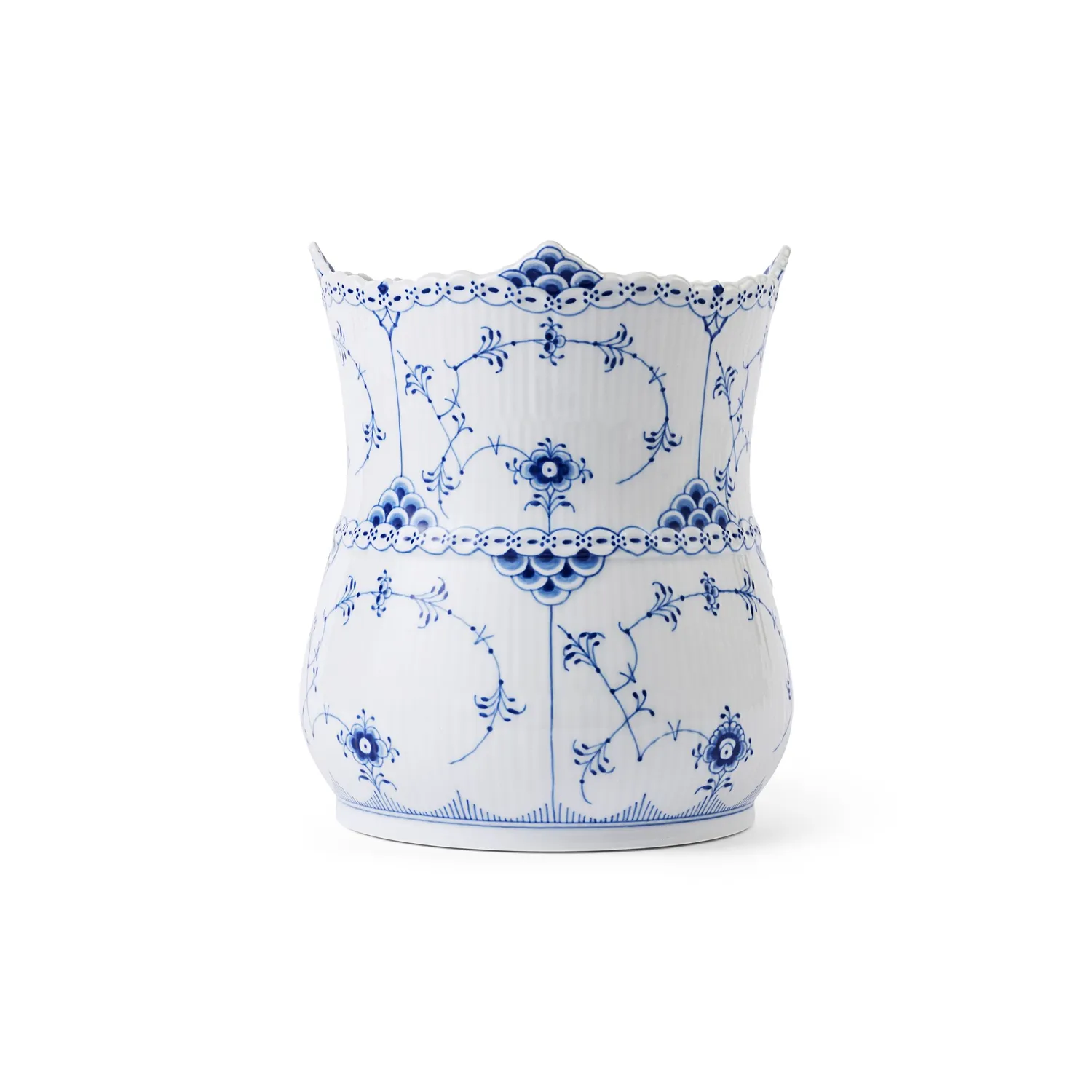 Royal Copenhagen Musselmalet Halvblonde vase 17 cm