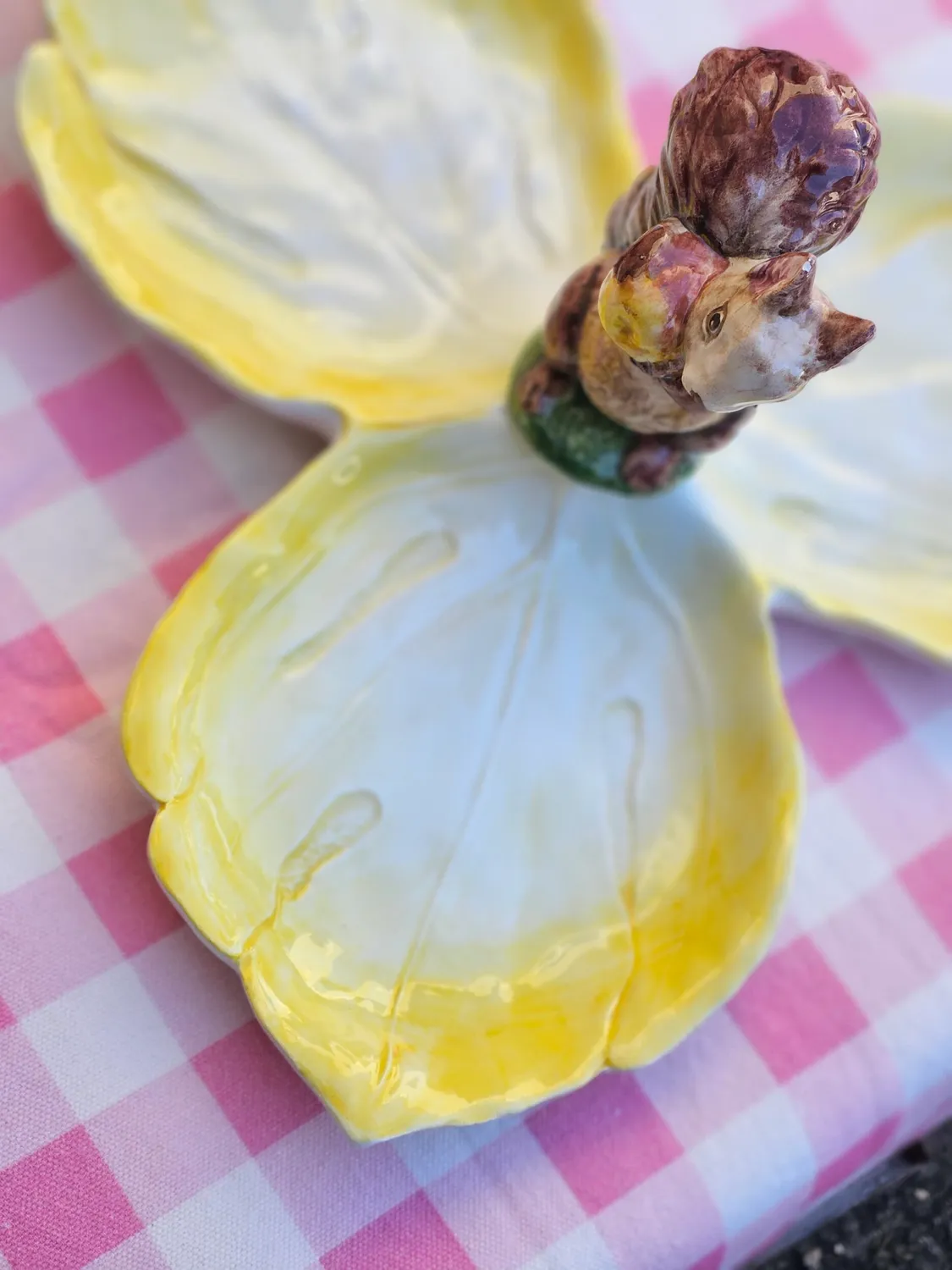 Les Ottomans Radicchio forrettallerken håndmalet rosa