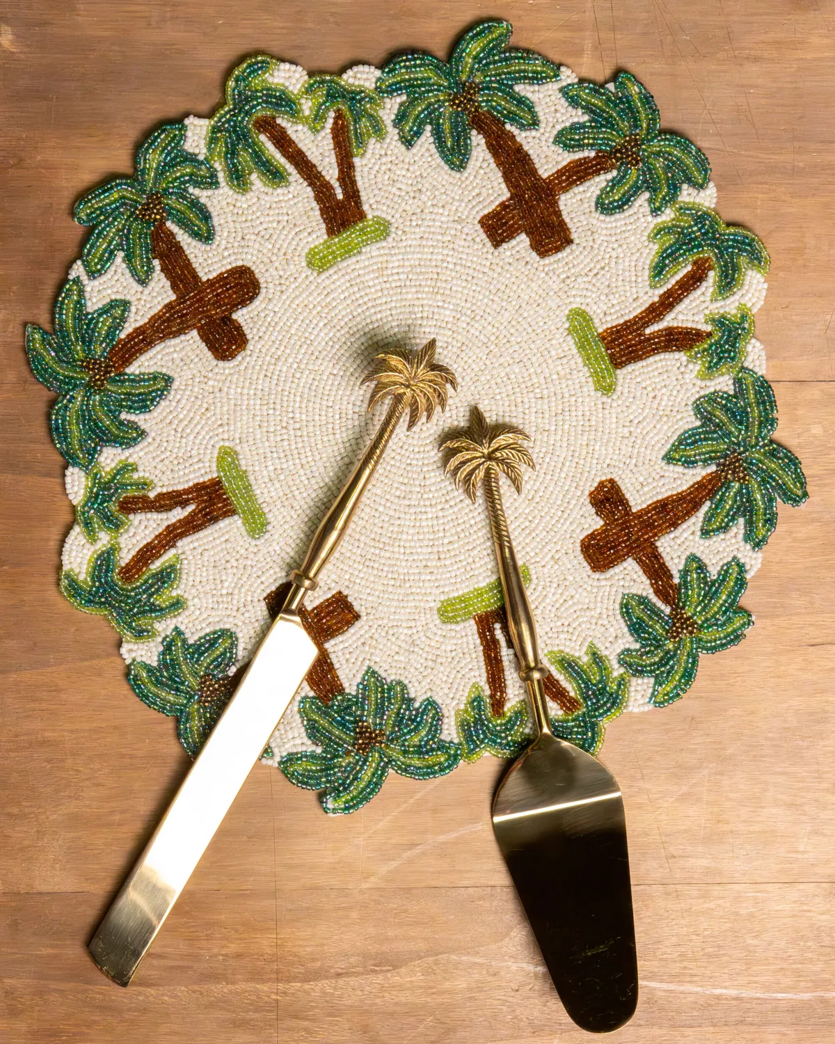Les Ottomans Palm kagesæt servering rustfrit stål