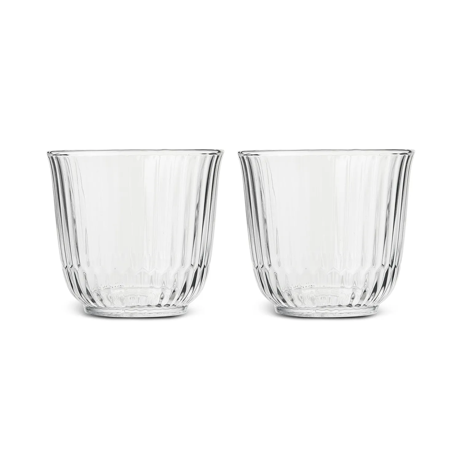 Kgl. Porcelæn Waves vandglas 20 cl 2 stk stabelbart
