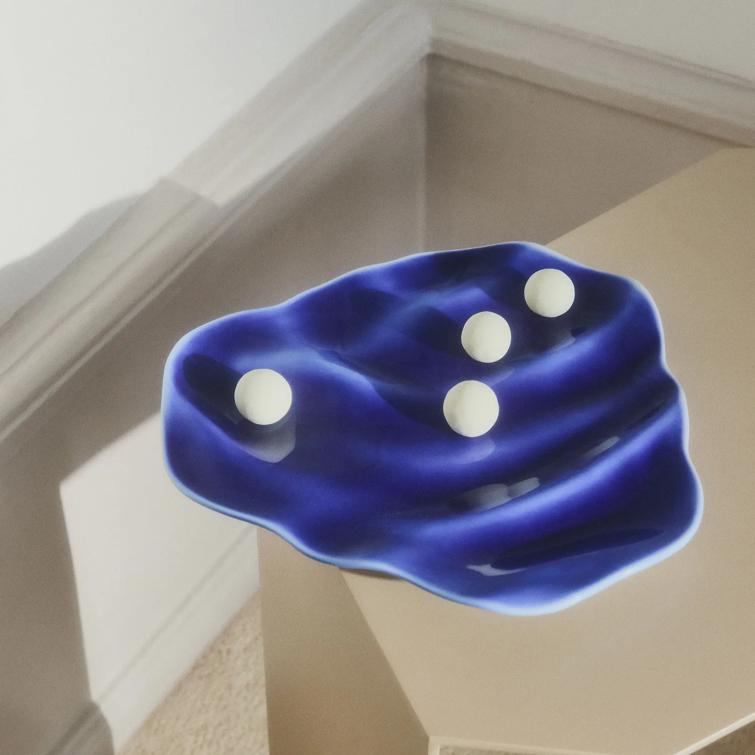 Kgl. Porcelæn Kontur fad 23 cm blå
