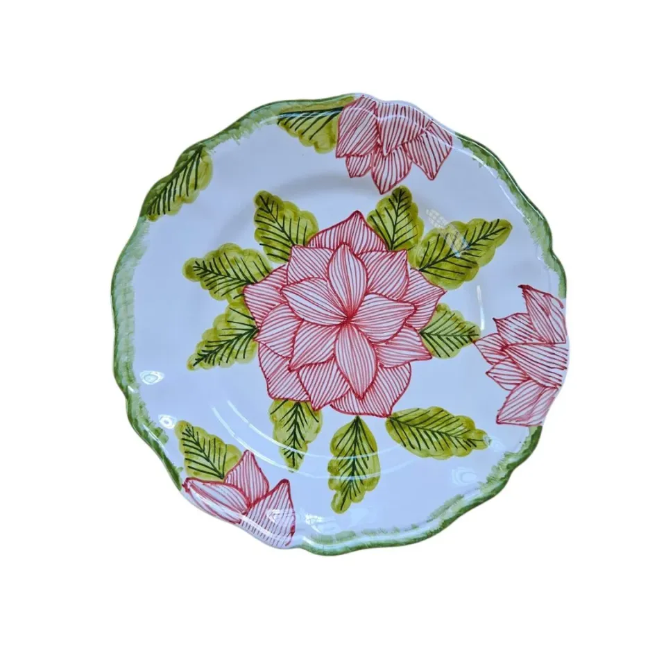 Les Ottomans Floreale tallerken blomstret håndmalet