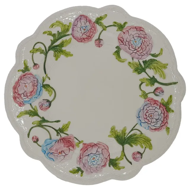 Les Ottomans Ortensia flad tallerken hortensia håndmalet