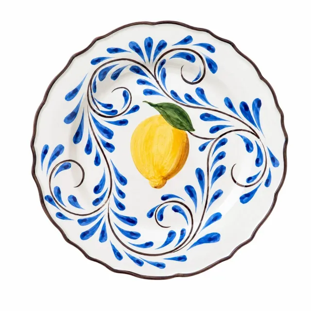 Les Ottomans Positano POC03 dæktallerken citron 32 cm