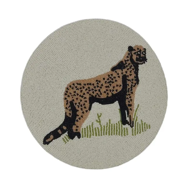 The Jungle dækkeservietter perlebroderi leopard 2 stk