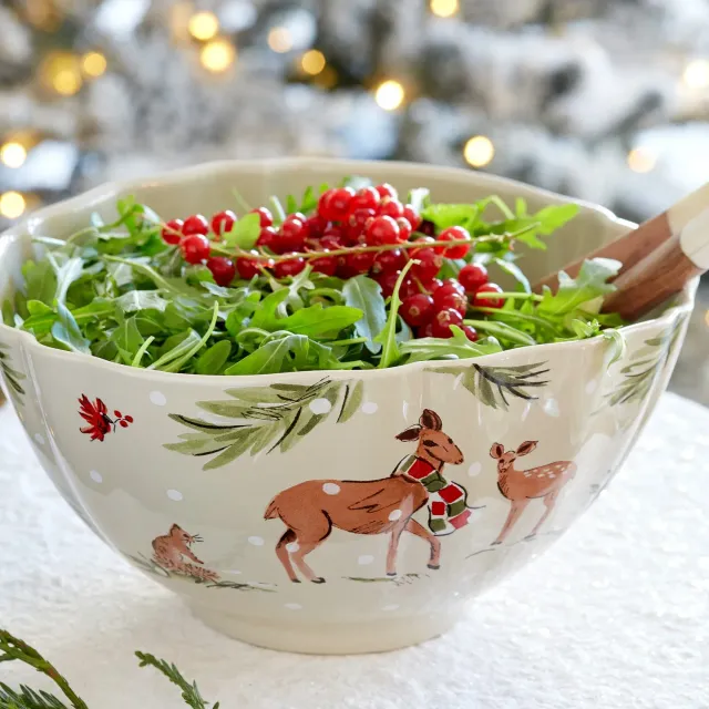 Costa Nova Deer Friends serveringsskål linen cream