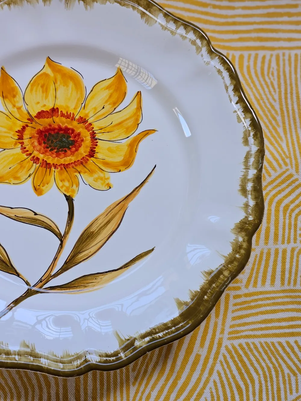 Les Ottomans Girasole flad tallerken solsikke