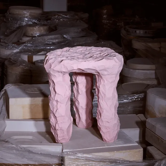 1882-Ltd Crockery skammel pink keramik