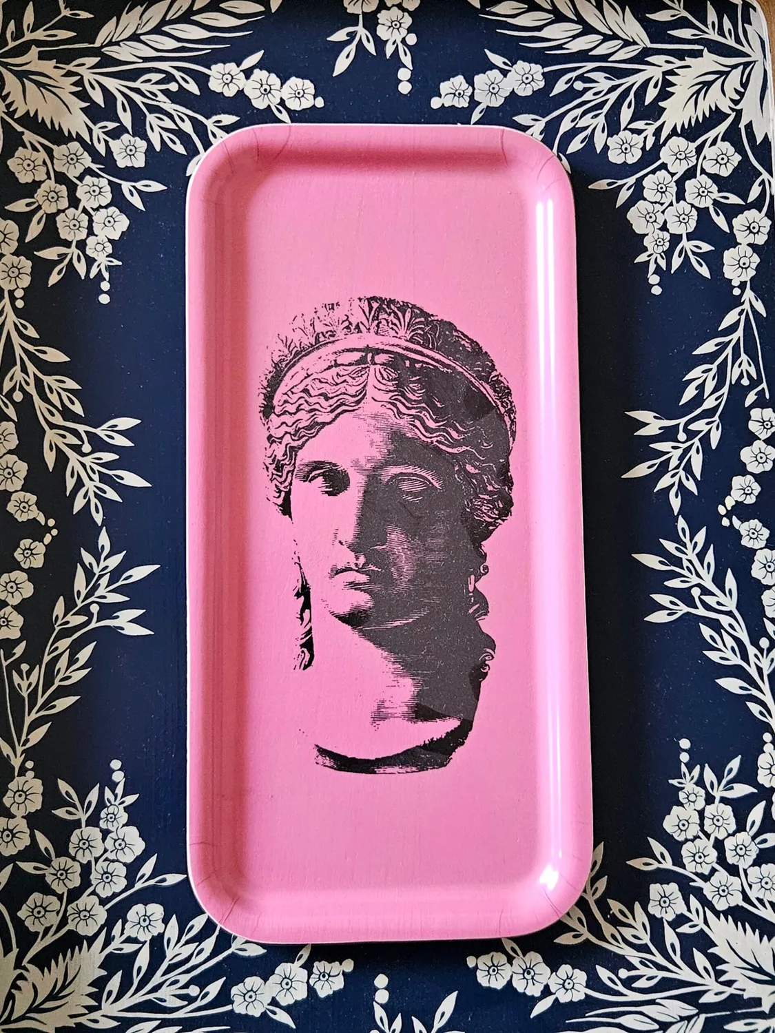 Les Ottomans Scultura Classica Rosa træbakke dekorativ