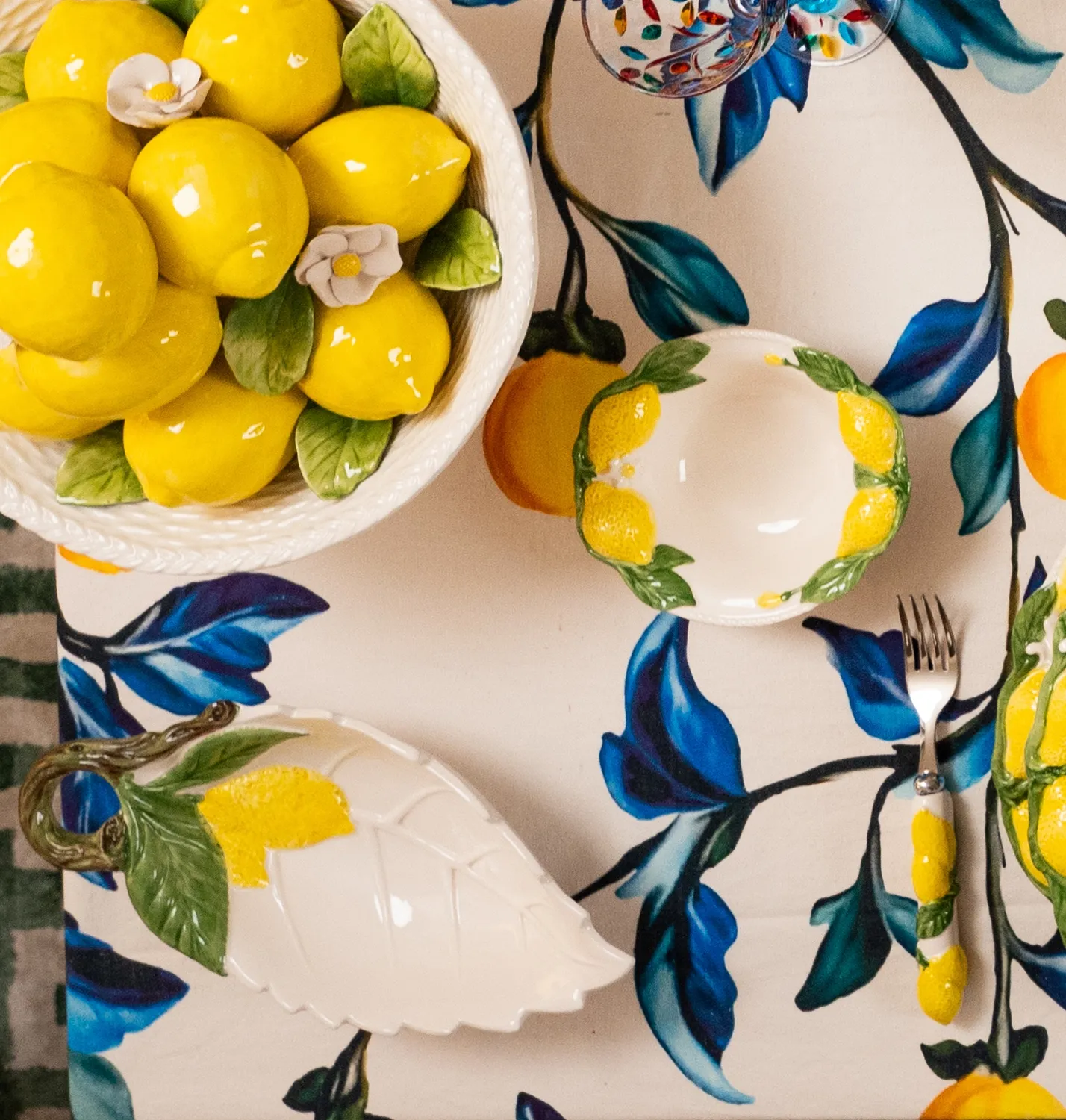 Les Ottomans Limone LMN06 tapastallerken citron håndmalet