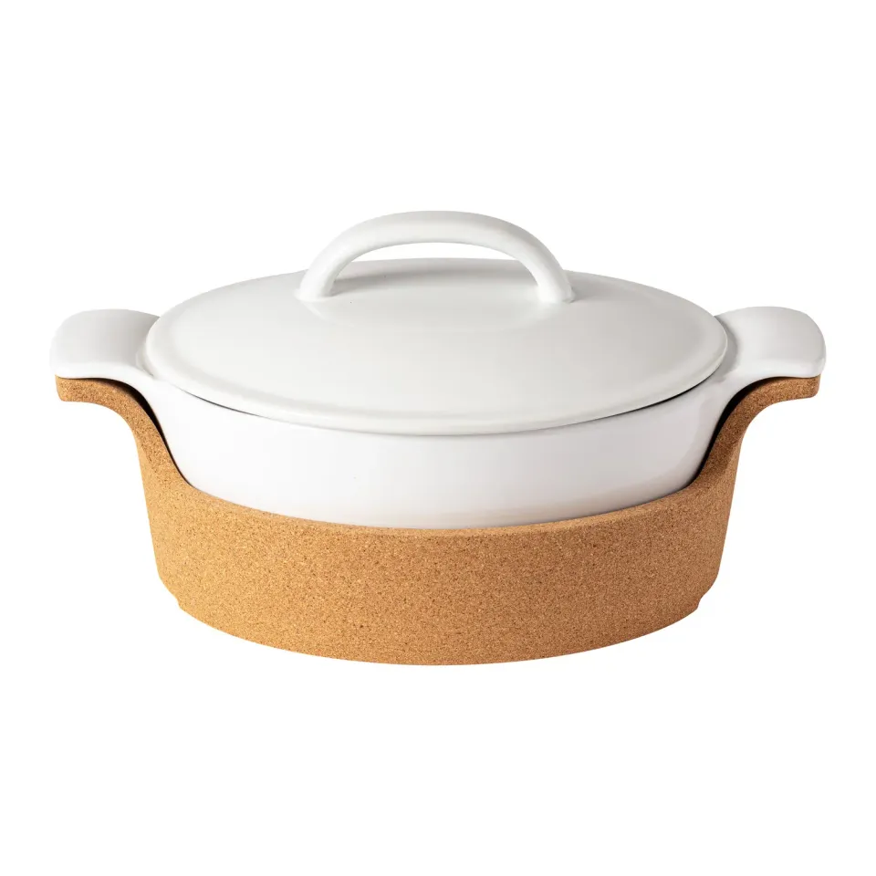 Costa Nova Ensemble ovngryde oval hvid med kork