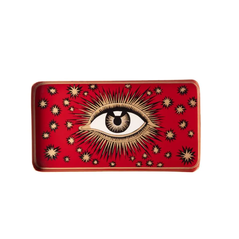 Les Ottomans All-Seeing Eye bakke Rosso håndmalet jern