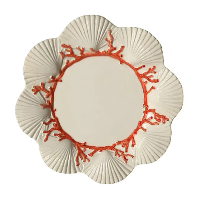Les Ottomans Saint Jacques desserttallerken koral