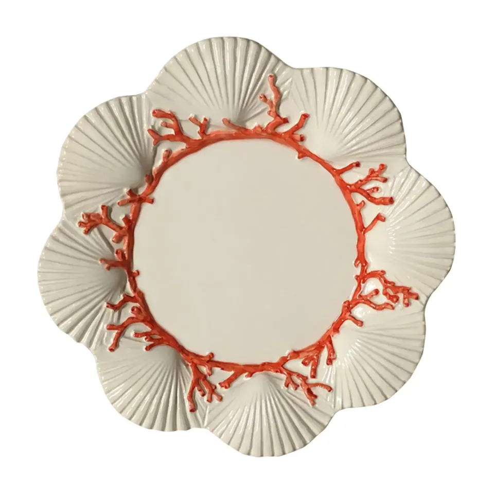 Les Ottomans Saint Jacques desserttallerken koral