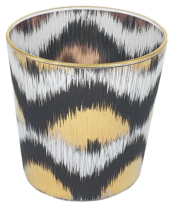 Les Ottomans Ikat Nero drikkeglas sort 4 stk