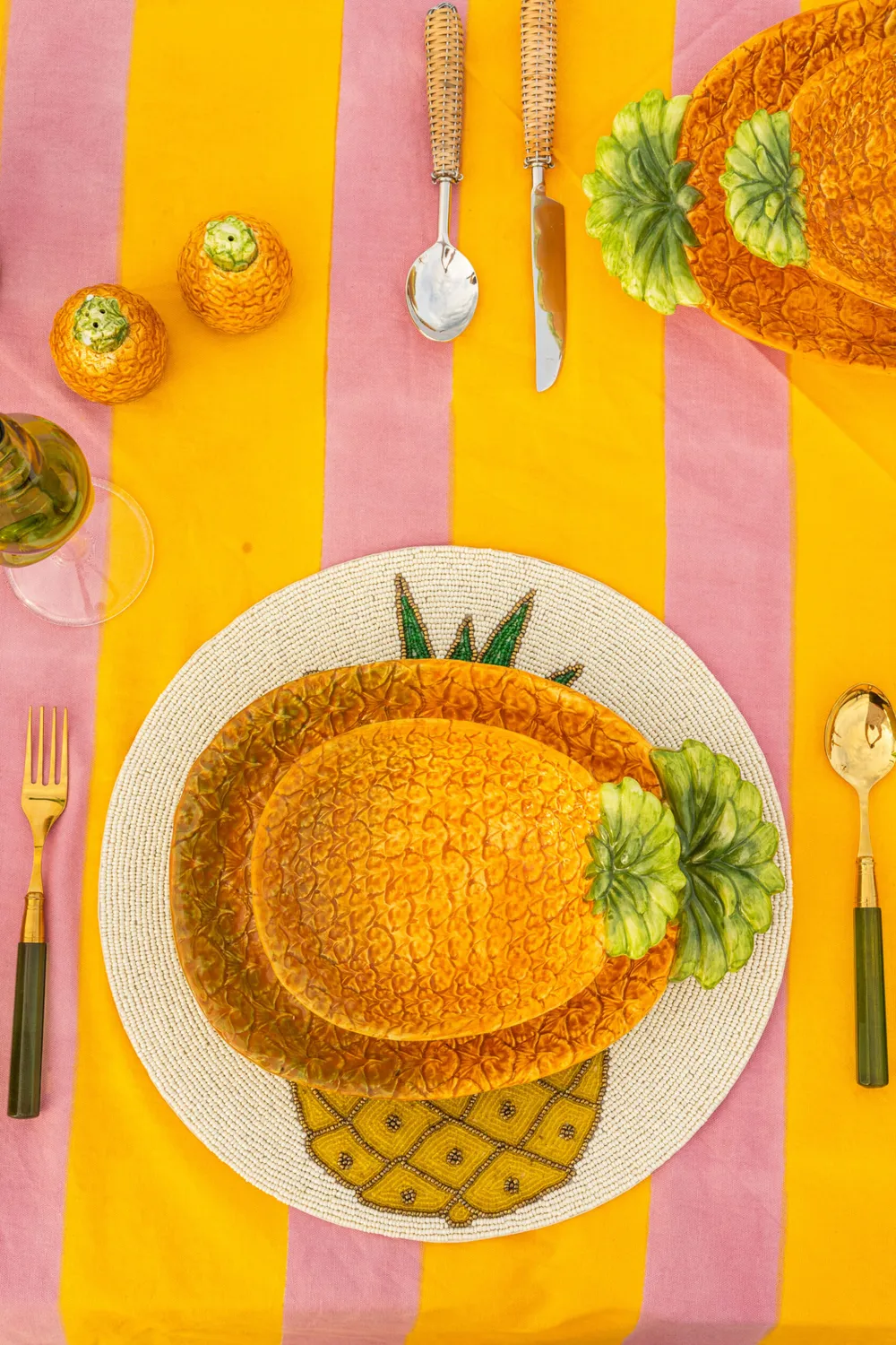 Les Ottomans Ananas salt- og pebersæt keramik