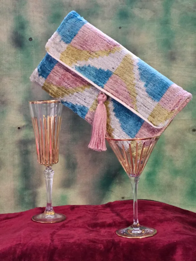 Les Ottomans Velluto di Seta #200 clutch silkevelour ikat