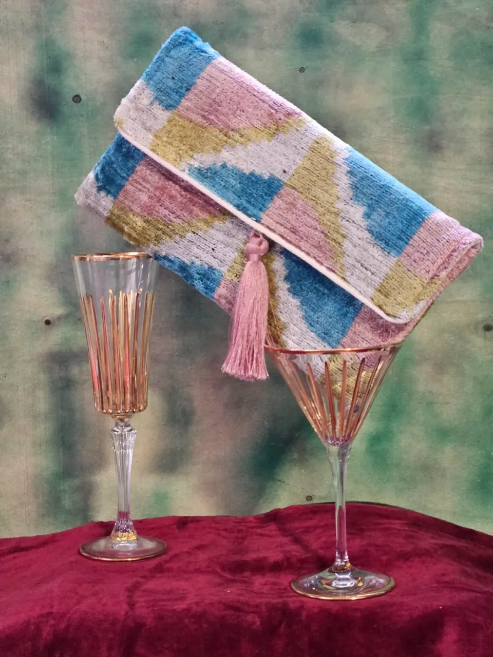 Les Ottomans Velluto di Seta #200 clutch silkevelour ikat