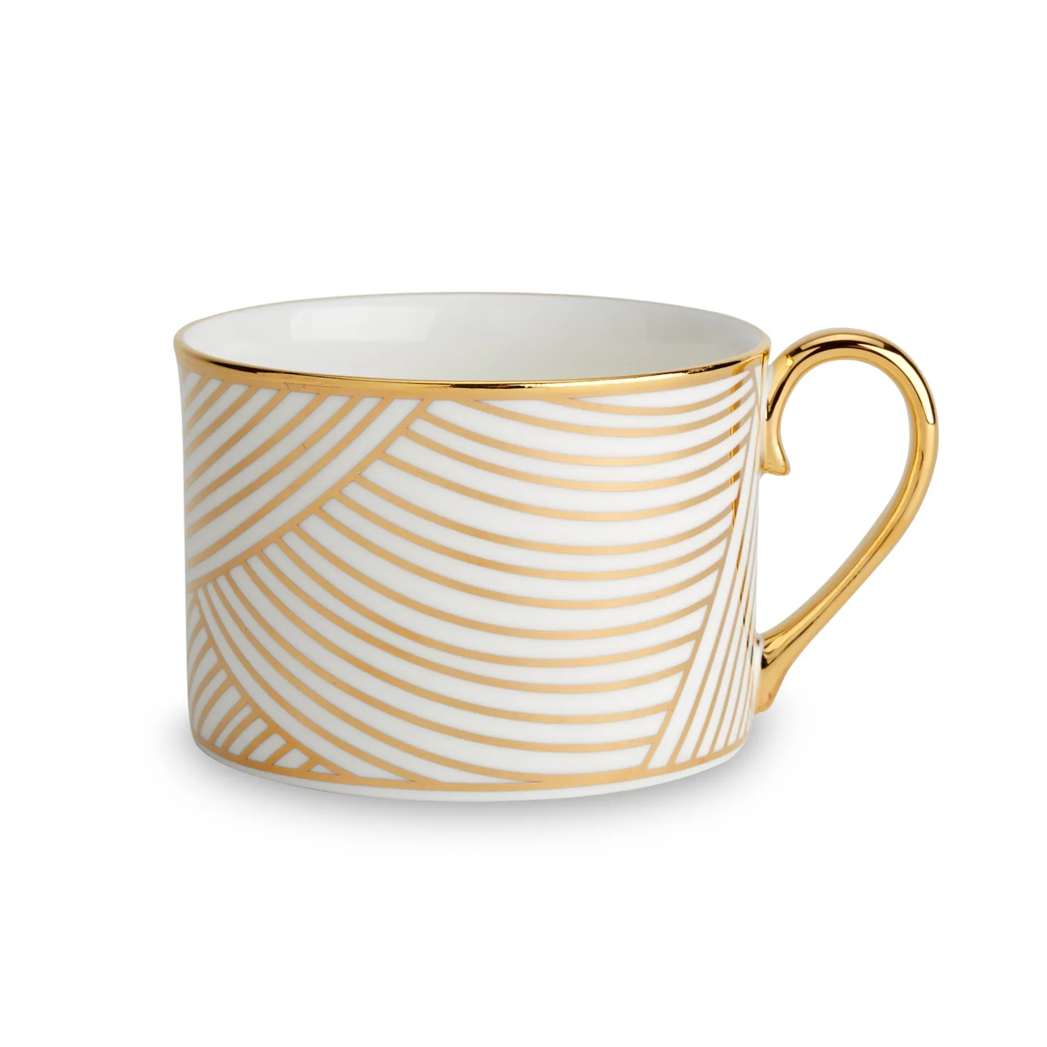 1882-Ltd Lustre Gold Dhow Black Stripe kaffekopper 2 stk lustre