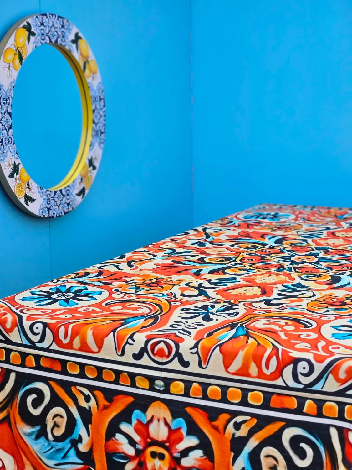 Les Ottomans dug bomuld digital print blomster