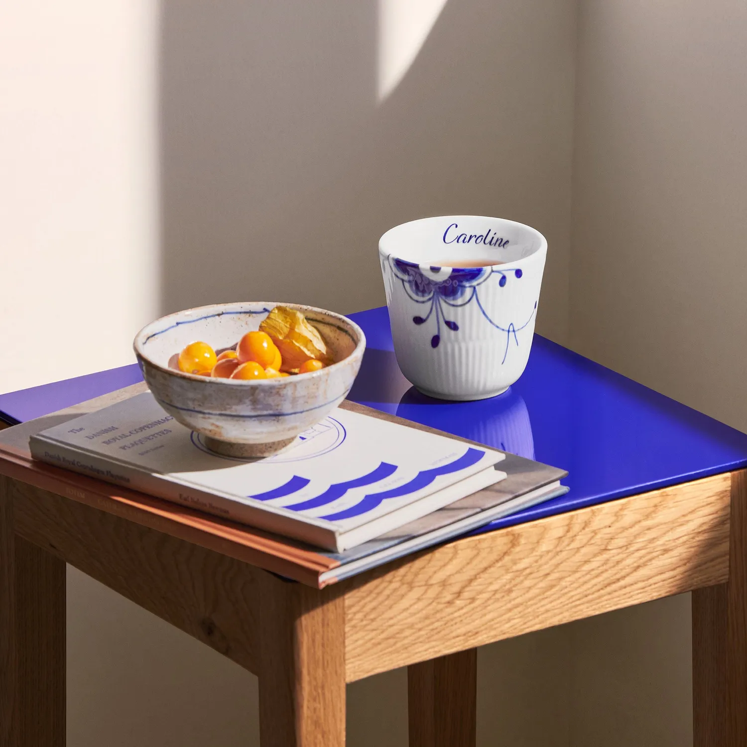 Kgl. Porcelæn Blå Mega Riflet termokrus Bespoke 26 cl