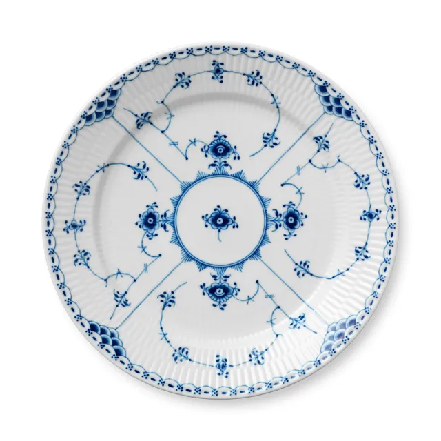 Kgl. Porcelæn Musselmalet Halvblonde tallerken 27 cm