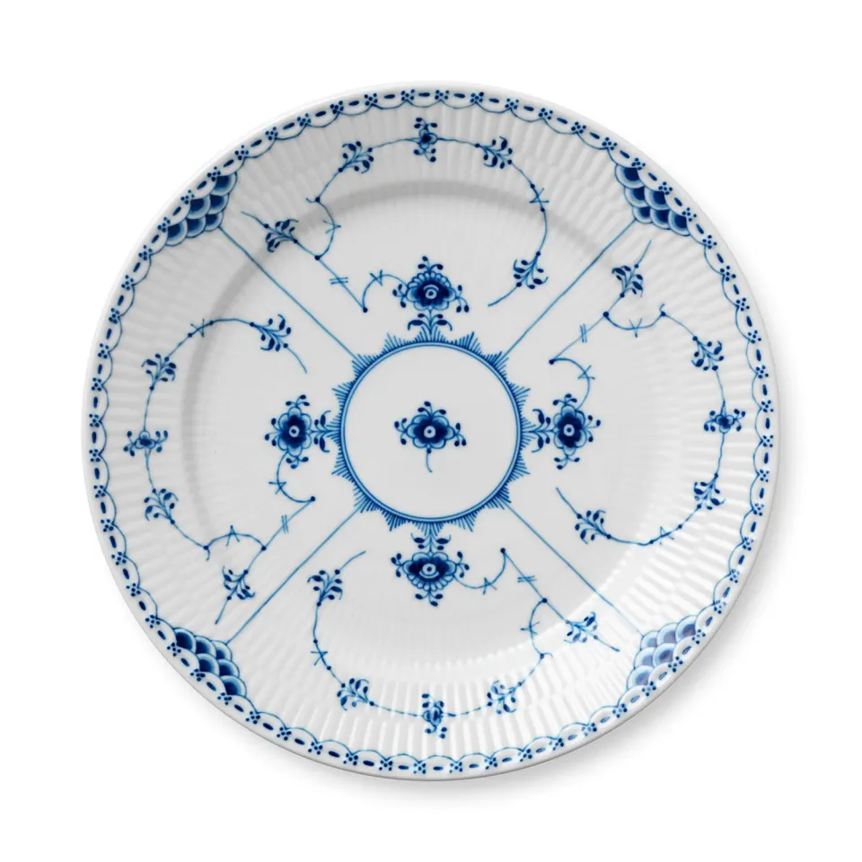 Kgl. Porcelæn Musselmalet Halvblonde tallerken 27 cm