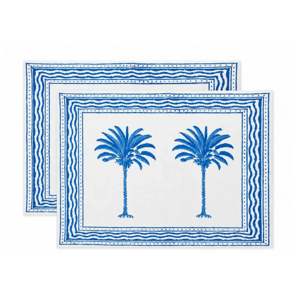 Les Ottomans Palm IKPM61 dækkeserviet bomuld 2 stk