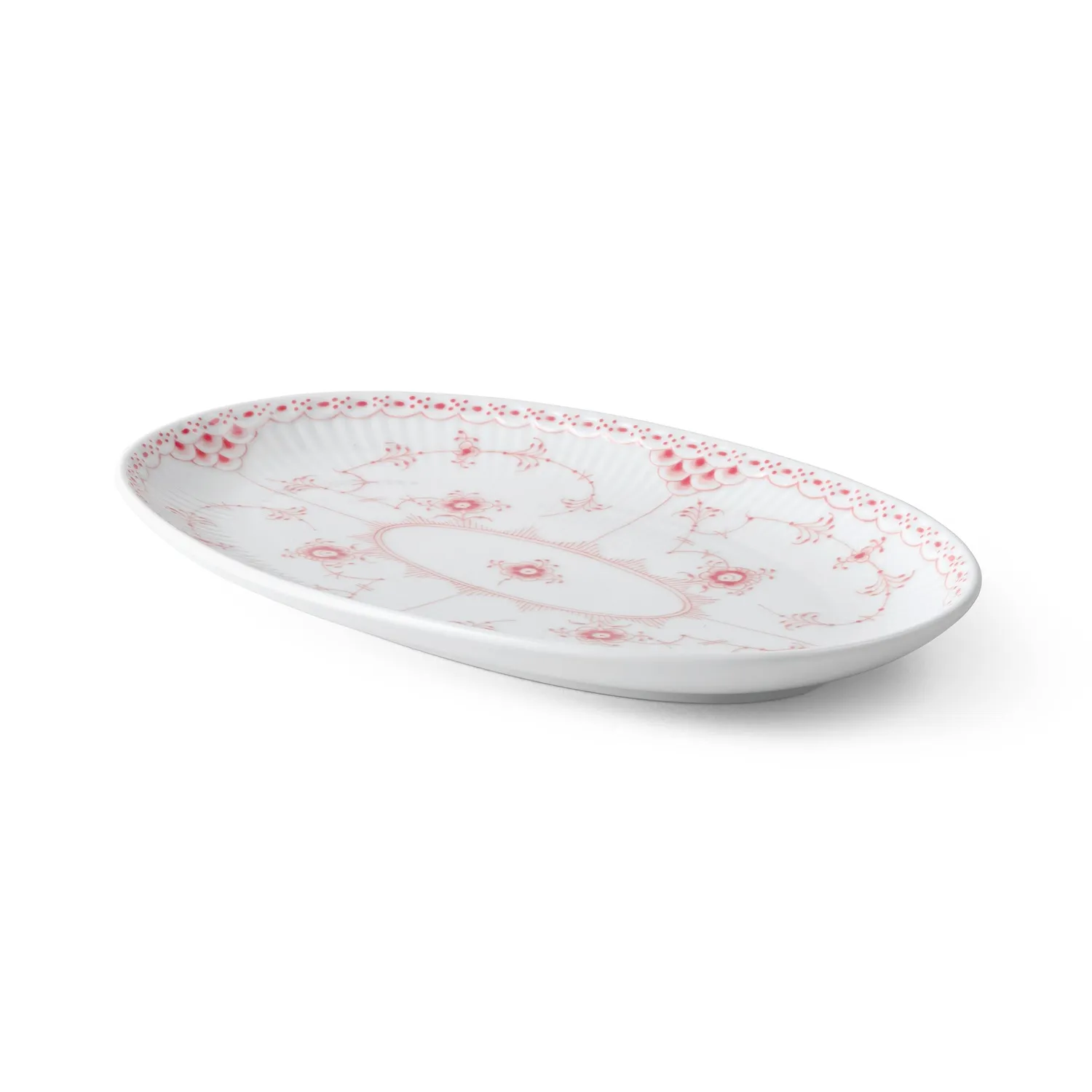 Kgl. Porcelæn Koral Halvblonde asiet 23,5 cm porcelæn