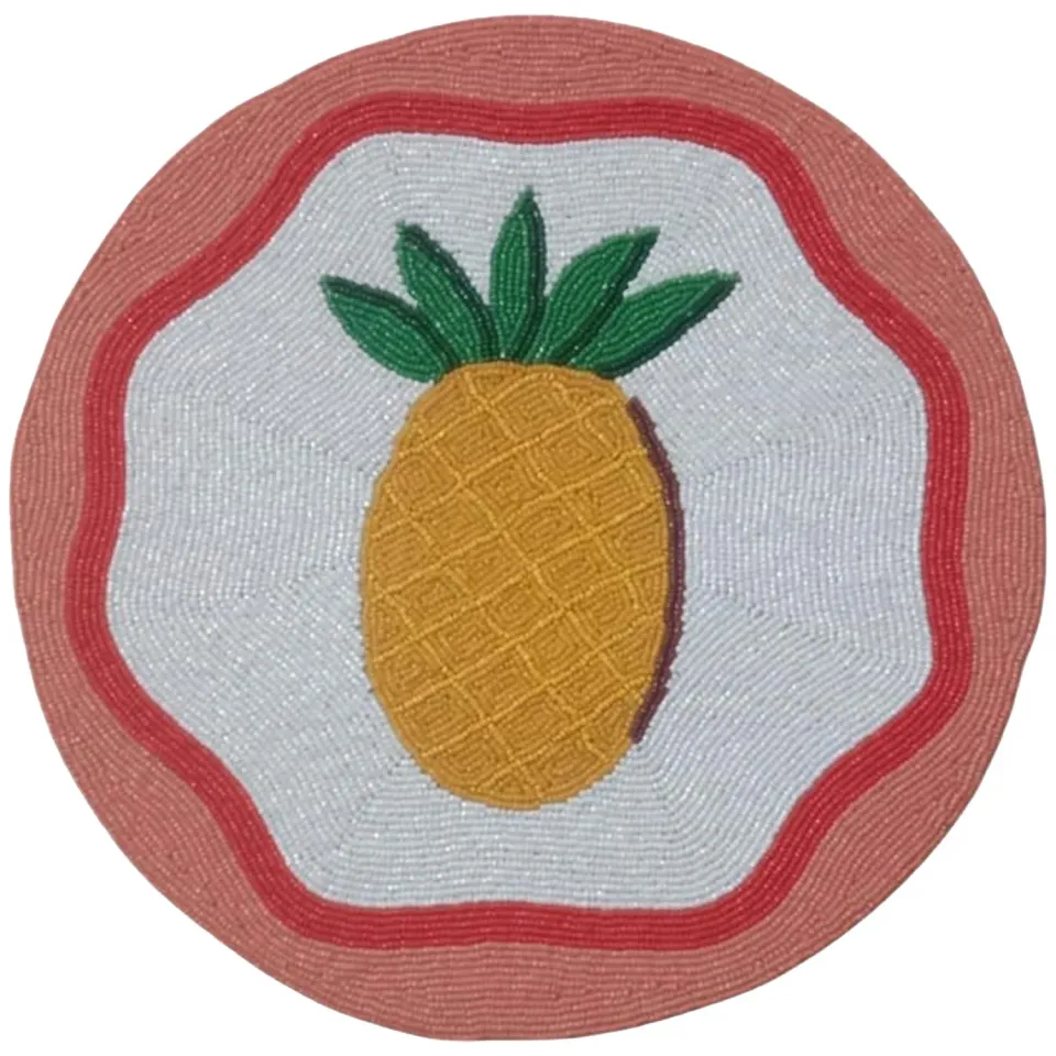 Les Ottomans Ananas dækkeserviet perler ananas 2 stk