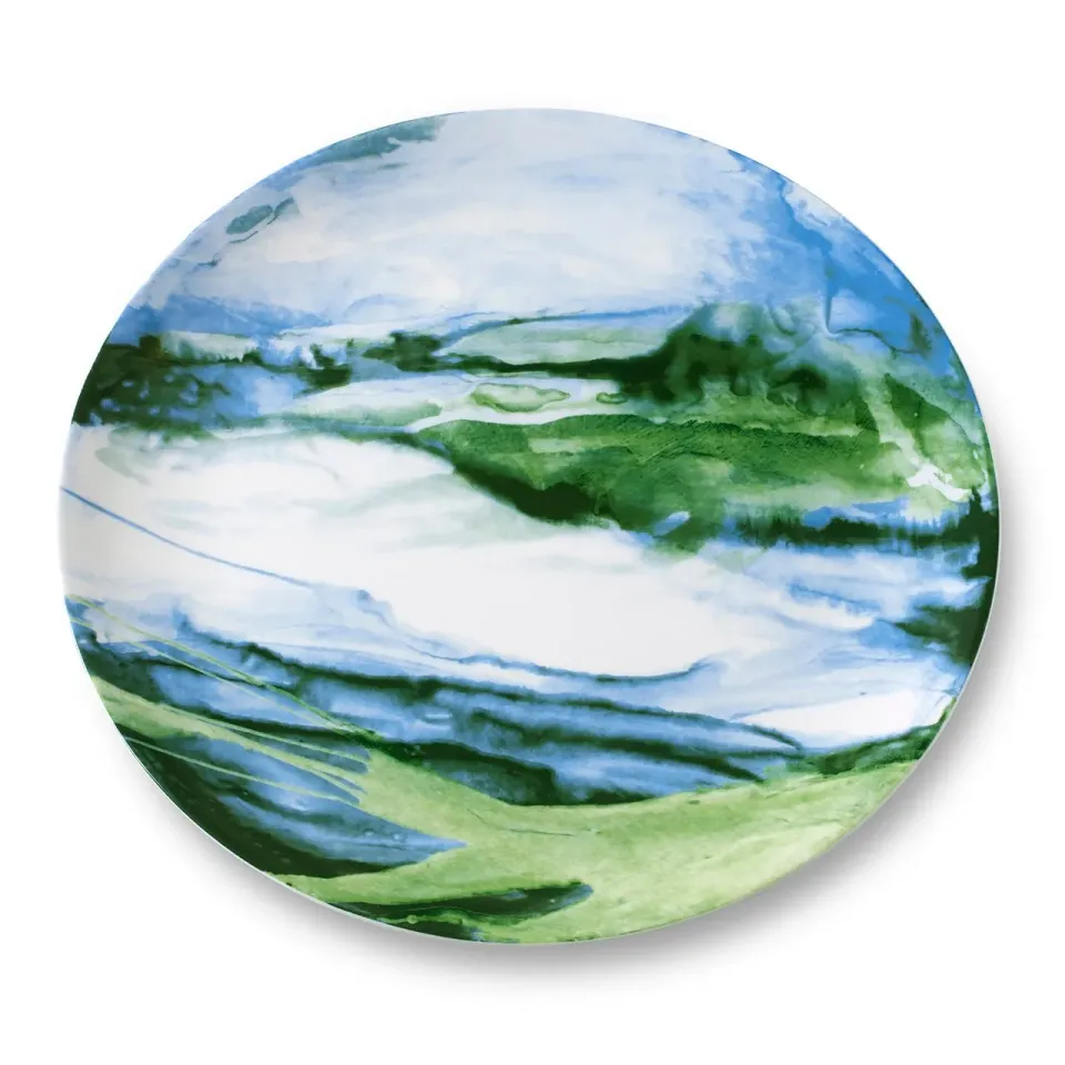 1882-Ltd Jenny Green Platter fad grønt ovalt stentøj