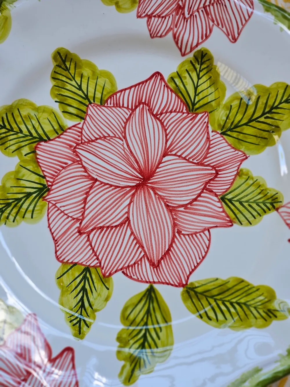 Les Ottomans Floreale tallerken blomstret håndmalet