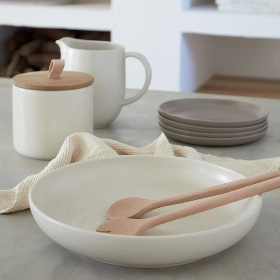 Costa Nova Pacifica stor serveringsskål Vanilla Beige mat