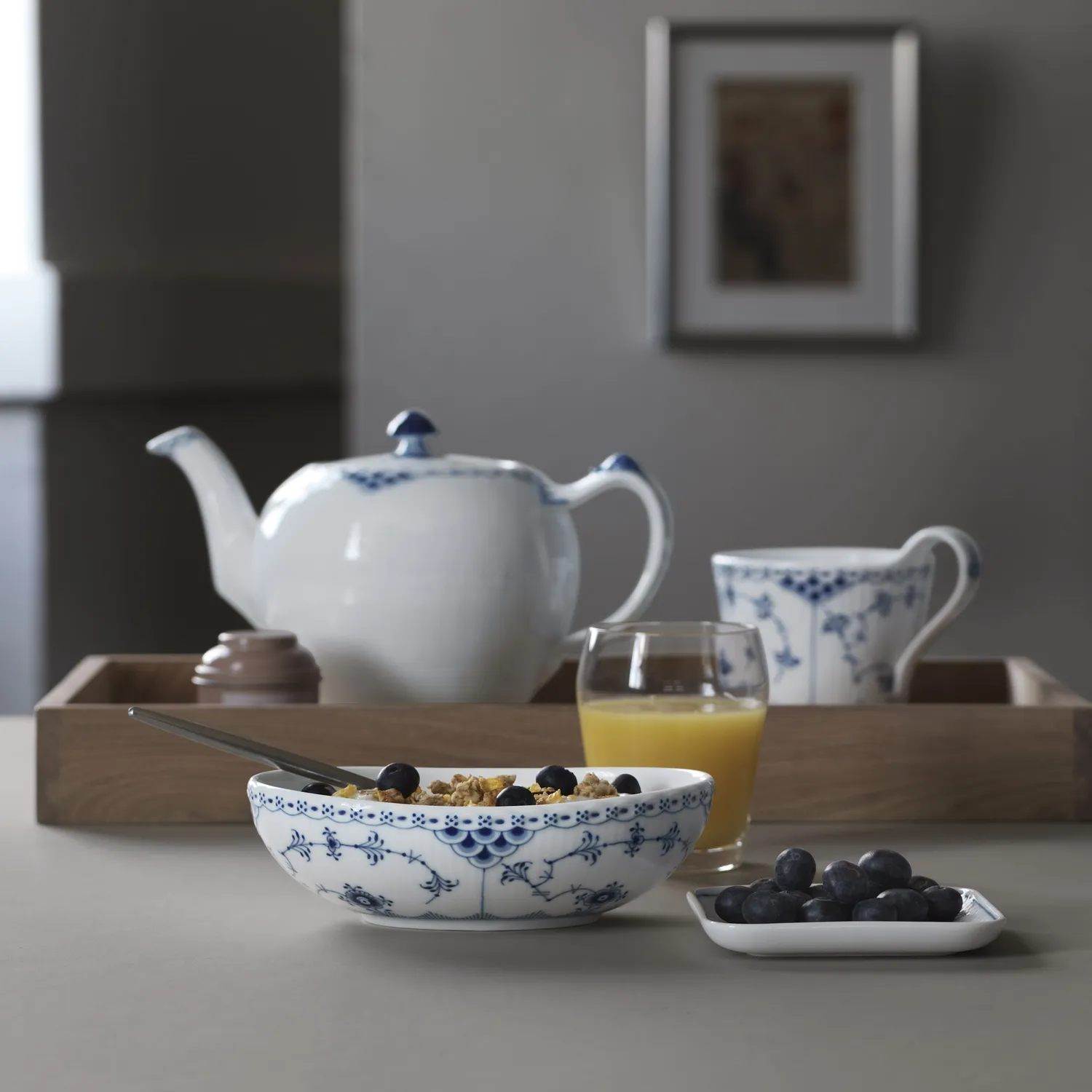 Kgl. Porcelæn Prinsesse tekande 100 cl porcelæn
