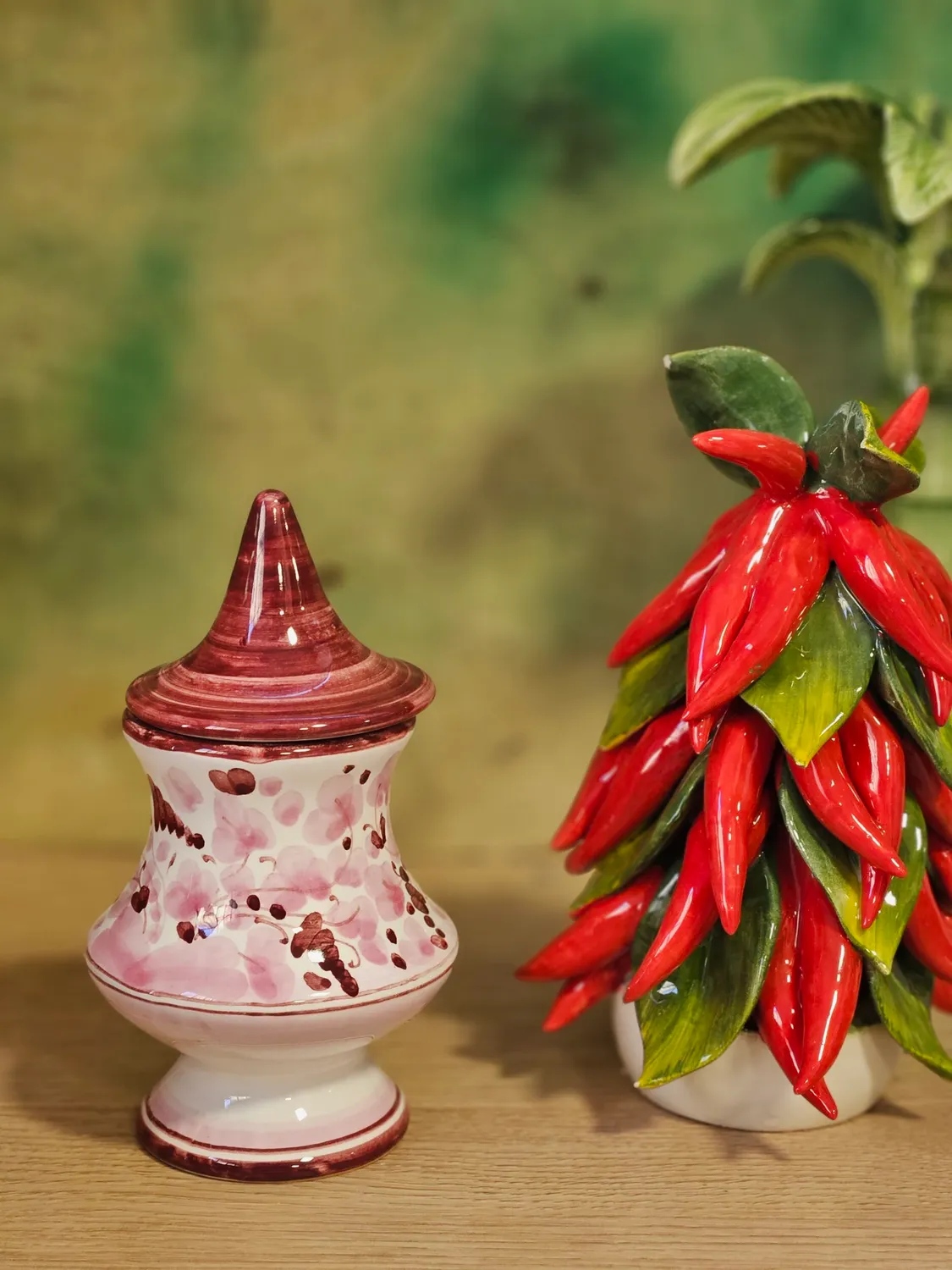 Les Ottomans Albero di Natale keramikæske juletræ håndmalet