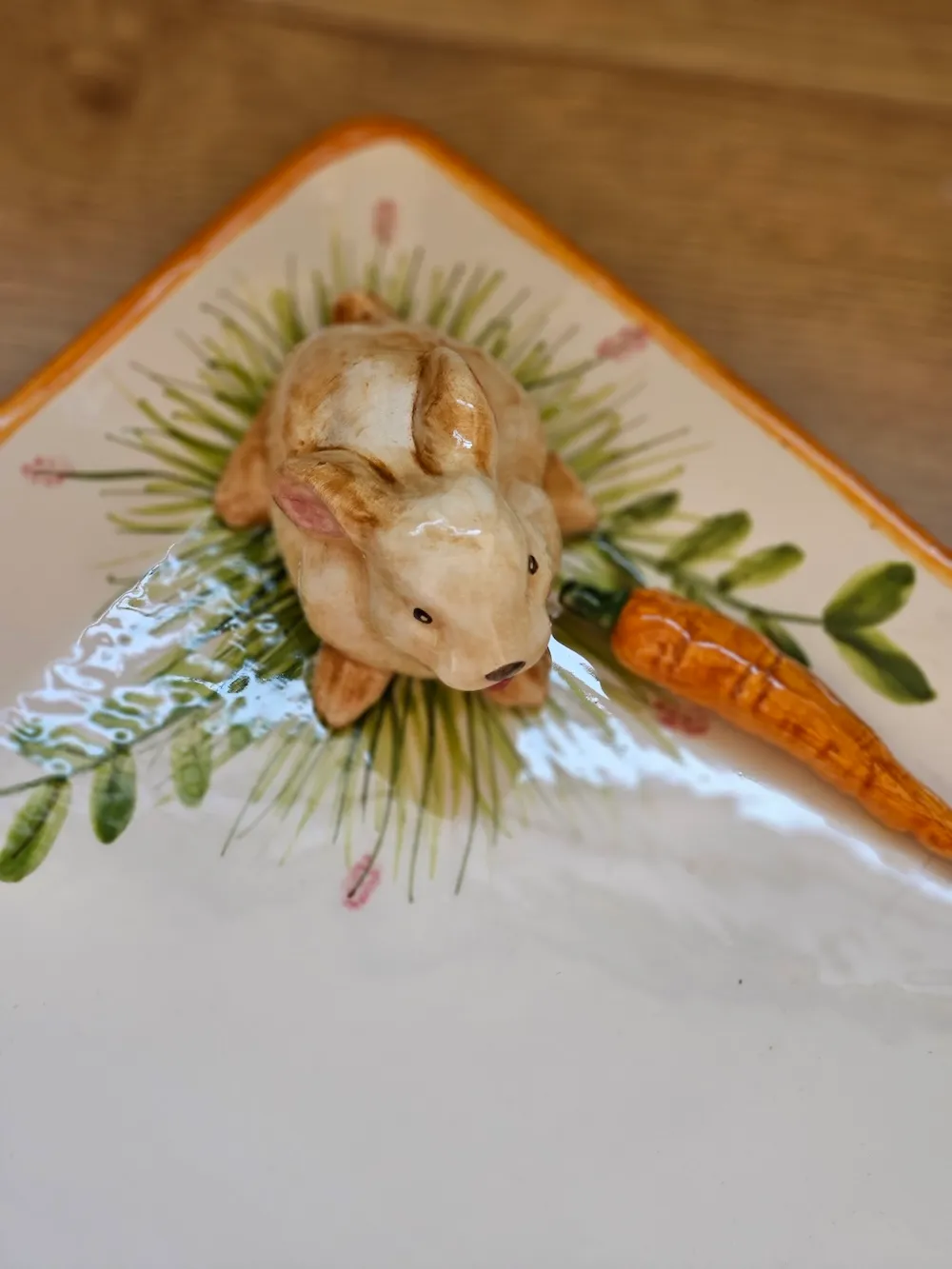 Les Ottomans Coniglio fad firkantet kanin håndmalet
