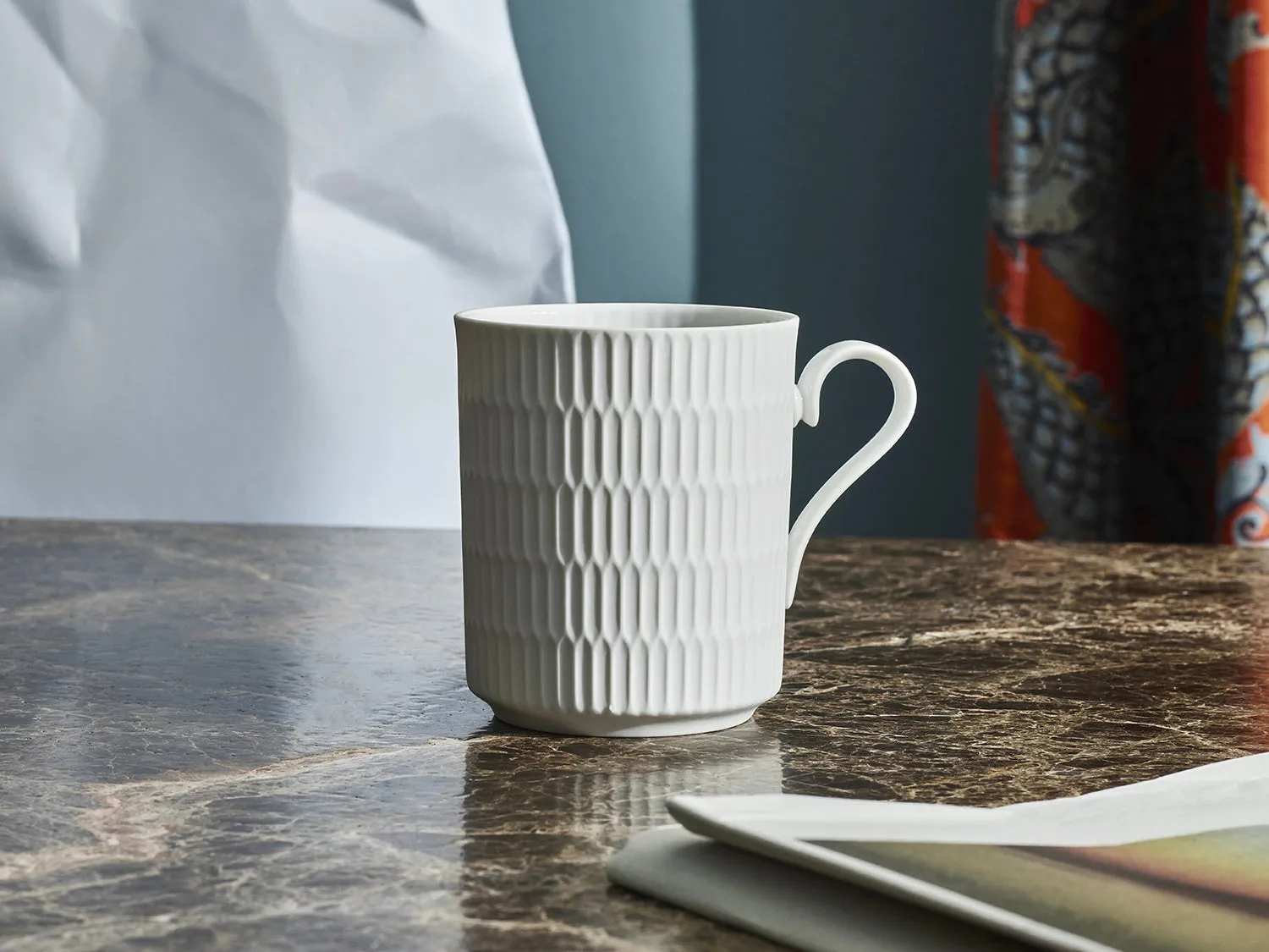 Nymphenburg Orion krus hvidt bisquit porcelæn