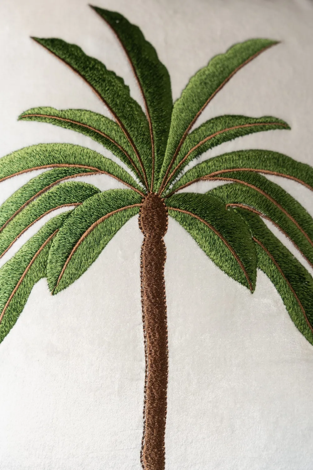 Les Ottomans EBC85 pudebetræk velour broderet palme