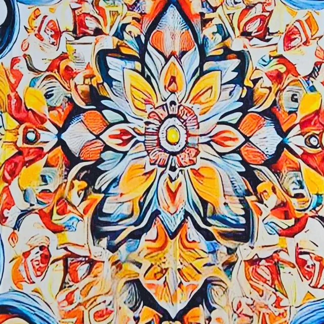 Les Ottomans bomuldsdug digitalt print festdug