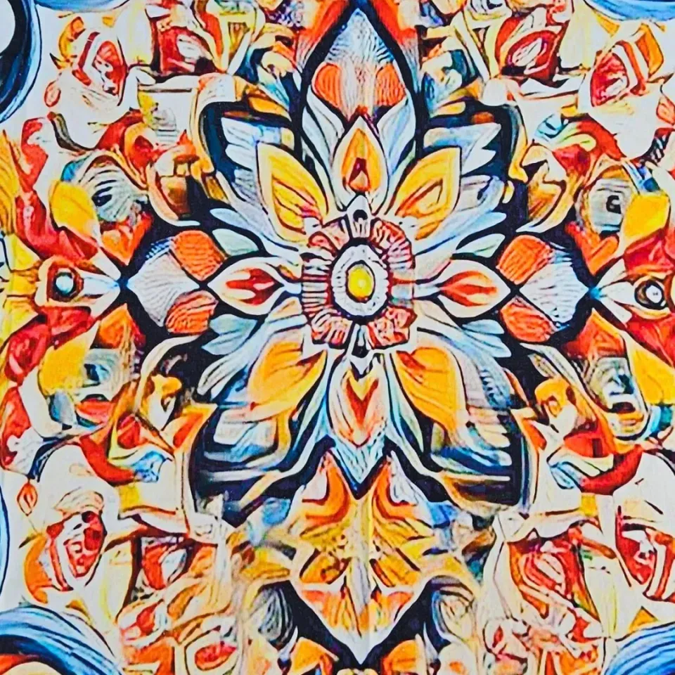 Les Ottomans bomuldsdug digitalt print festdug