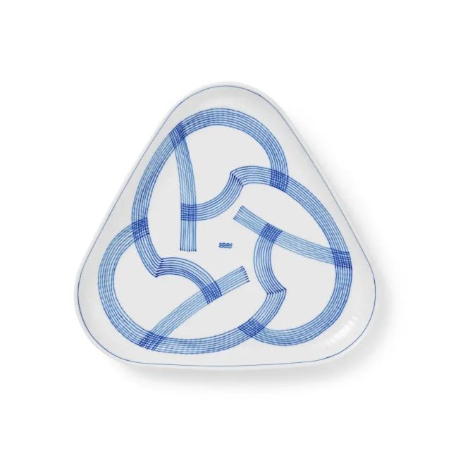 Kgl. Porcelæn MOTIF trekantet fad 23 cm håndmalet