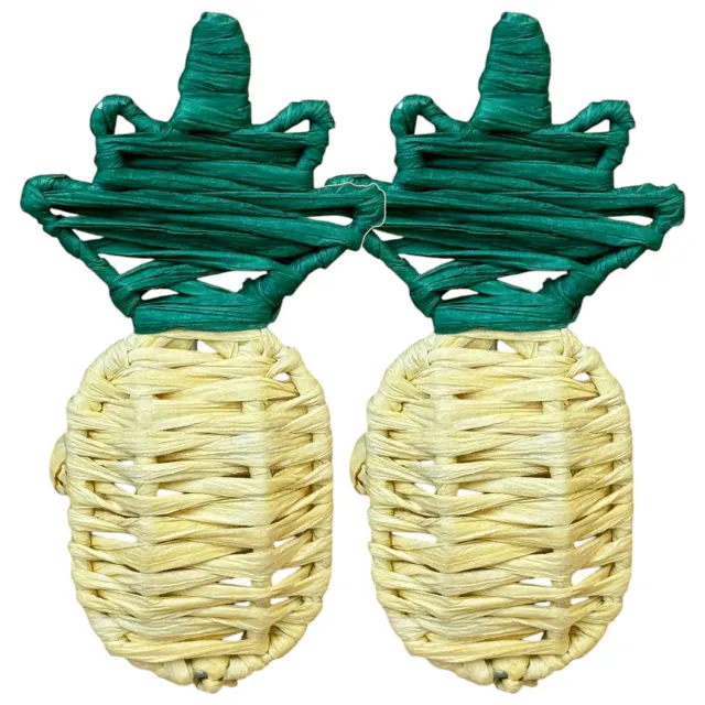 Les Ottomans Ananas servietringe raffia 2 stk natur