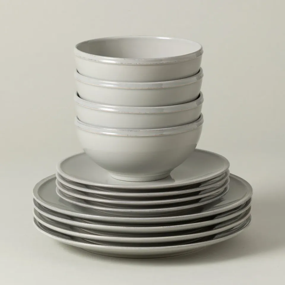 Costa Nova Friso middagssæt 12 dele Grey blank glasur