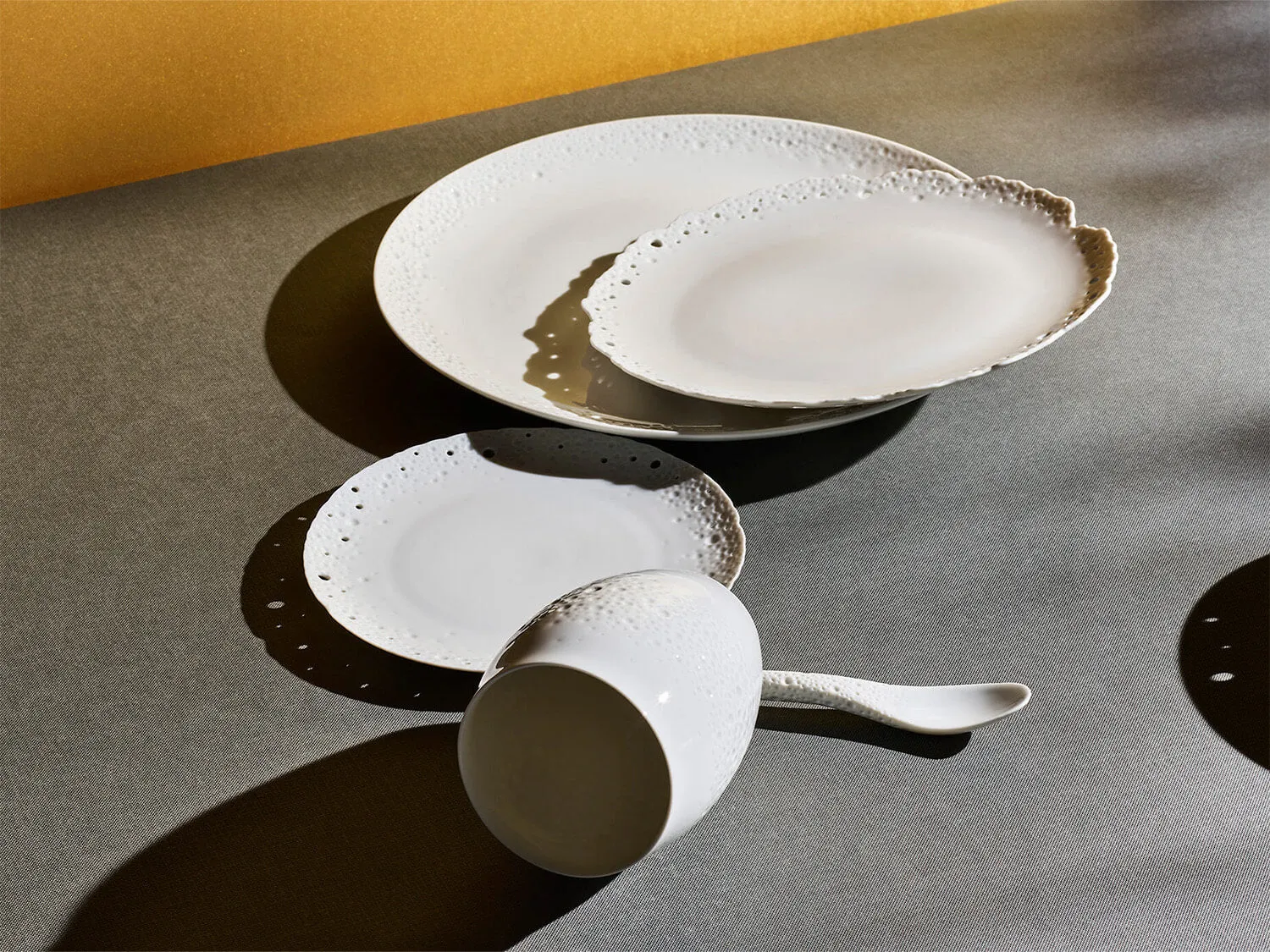 Nymphenburg Hvide Koralle skål hvid glaseret porcelæn
